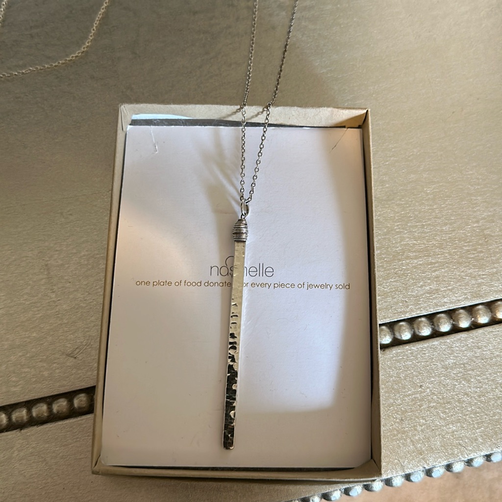 Nashelle Hammered Stainless Steel Necklace!